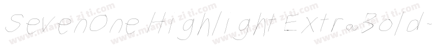 SevenOne Highlight ExtraBold字体转换